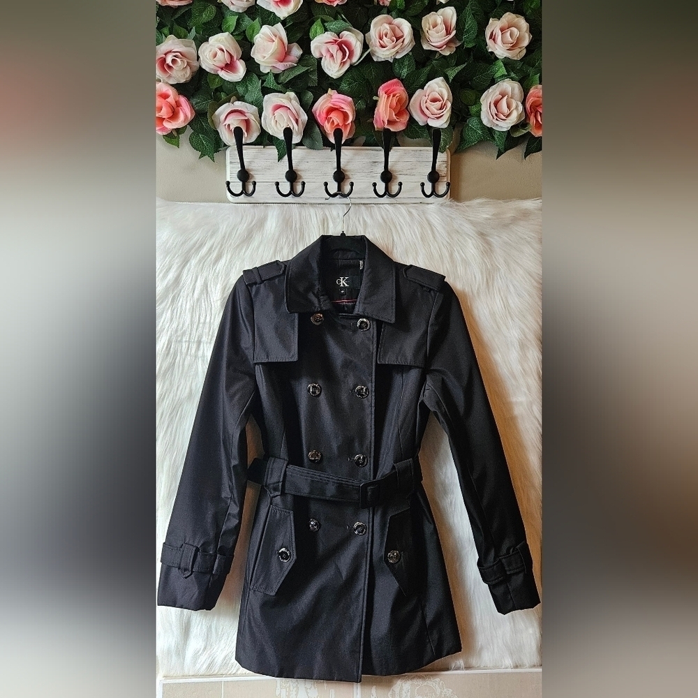 Calvin Klein Classic Luxe Women's Belted Trench Coat (NWOT)
